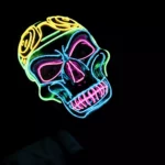 Skull Face Masque neon pour festival