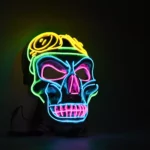 Skull Face Masque neon pour festival