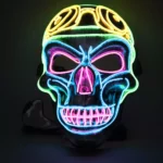 Skull Face Masque neon pour festival