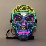 Skull Face Masque neon pour festival